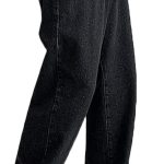 Men's Loose Fit Straight Leg Denim Jeans Baggy Wide Leg Plain Pants Trousers