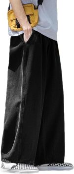 Men's Loose Wide Leg Jeans Straight Baggy Hip hop Streetwear Skateboard Denim Pants - Image 2