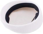 Women Unisex  Wool Felt Beret Hats Pillbox Fascinator Saucer Tilt Cap - Image 2