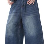 Long Jorts  Hip Hop Jean Shorts Men Baggy Denim Shorts Loose Casual Vintage Wide Leg Designer Skater Shorts