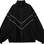 Men  Zip Up Jacket Lightweight Windbreaker Outerwear Varsity Jackets