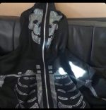 Women Men  Zip Up Hoodie Oversized Skeleton Graphic Hoodies Jacket Aesthetic Vintage Gothic  Sweatshirt - Image 2