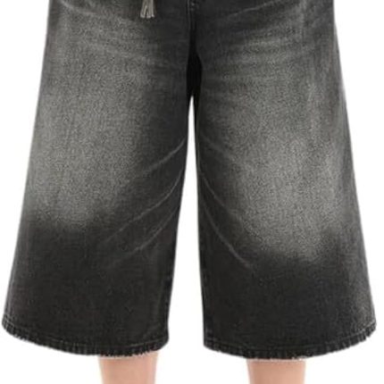 Cropped Jeans for Women Men High Waist Wide Leg Baggy Jorts  Casual Denim Capris Pants  Summer Clothes.