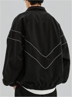 Men  Zip Up Jacket Lightweight Windbreaker Outerwear Varsity Jackets - Image 2