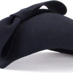 Teardrop Women Wool Felt Fascinator Hat Bow Tam Beret Casque