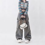 Women Jeans Hip Hop Street Fashion Retro Design Casual Low Waist Loose Straight Leg Jeans Gothic Denim Overalls - Image 2