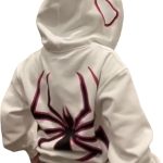 Women Men Zip Up  Oversized Hoodie Spider Graphic Full Zipper Sweatshirt Teen Girls  Streetwear Jacket