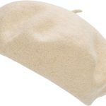 Women Classic Wool-Felt Hats Solid Color Stretchable Beanie Hat