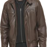 men Motorcycle Jacket With Removable Hoodie