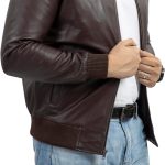 Varsity Style Leather Bomber Jacket Men - Casual Fashion Real Suede Classic MA-1 Leather Jacket Men