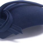 Black Teardrop Women Felt Fascinator Tam Beret Casque Cocktail Hat