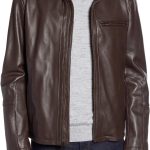 men Smooth Leather Moto Jacket