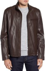 men Smooth Leather Moto Jacket