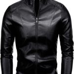 Men's Casual Faux Leather Jacket