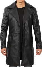 Leather Car Coats For Men - Black/Brown Real Leather Jacket Men