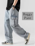 Denim Cargo Pants  Baggy Jeans Gothic Punk Wide Leg Streetwear Oversized Relaxed Fit Jeans - Image 2