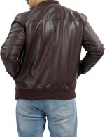 Varsity Style Leather Bomber Jacket Men - Casual Fashion Real Suede Classic MA-1 Leather Jacket Men - Image 2