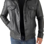 Classic Trucker Fashion Leather Jacket Men - Premium Suede Leather Shirt Style Coat Jacket
