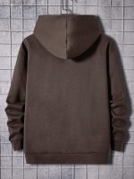 Men Graphic Zip Up Hoodies Streetwear Jacket Letter Print Long Sleeve Sweatshirt with Pocket - Image 2