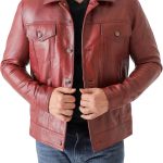 Classic Trucker Fashion Leather Jacket Men - Premium Suede Leather Shirt Style Coat Jacket